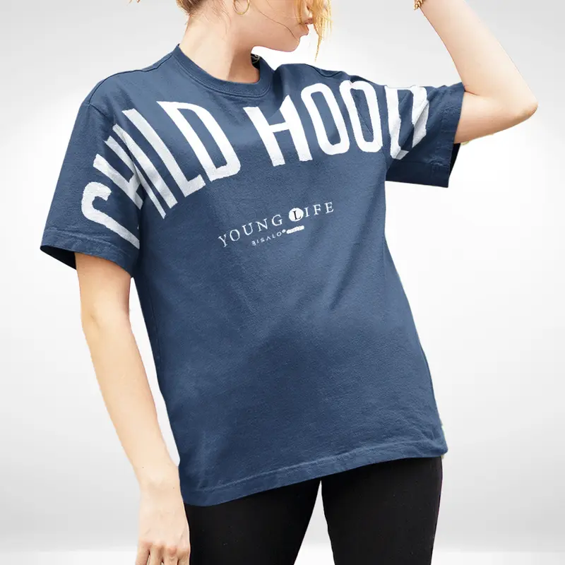 Baju Kaos Pria Wanita lengan pendek motif "CHILD HOOD" Digital Printal Kaos Distro Combed Atasan - pakaian wanita - pakaian pria - baju wanita - baju pria - atasan wanita pria - kaos overside - kaos katun - printing soft Oversize Casual Polos bajudistro 2