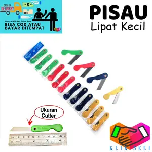 [SSM] Pisau Lipat Mini (Isi 12 Pcs) / Pisau Cutter Renteng Silet Lipat Knife Foldable