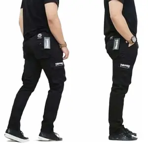 Celana   pria Dewasa Terbaru Bahan Tebal Kimpul Cowok Kekinian Slim fit PDL Gunung Laki laki Katun Hitam Casual Kerja Formal Chino Kargo Murah Jumbo Pensil  Distro Kantor Navy Panjang Karet Mocca