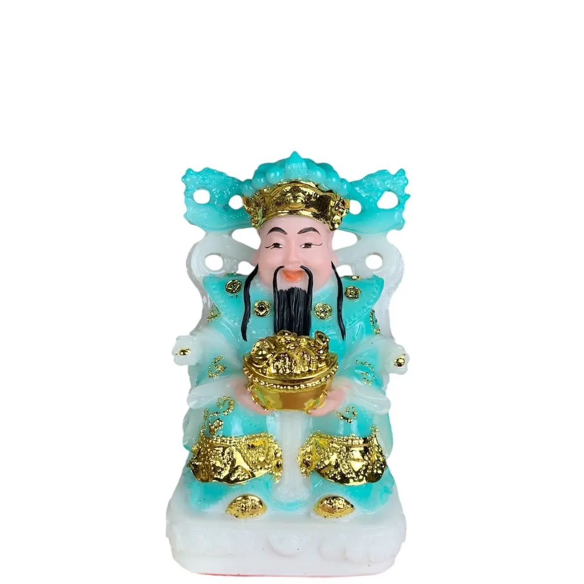 Tượng Ông Thần Tiền Nhỏ Cao [16CM] - Nhiều màu sắc - Chất liệu bằng bột đá - Decor Phòng, Decor Trang Trí Nhà