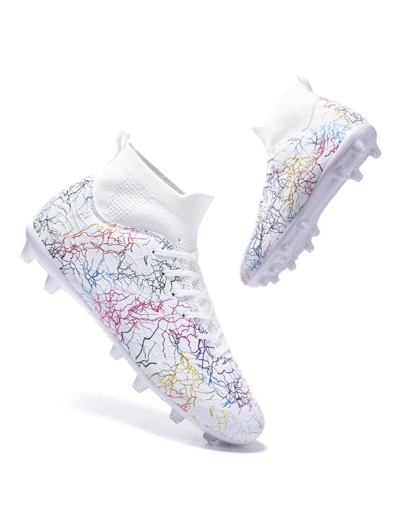 Product Introduction of Men's Patchwork High Top Football Shoes, Breathable Comfortable Football Cleats, Professional Training Shoes, Outdoor Sports Shoes for All Seasons 5