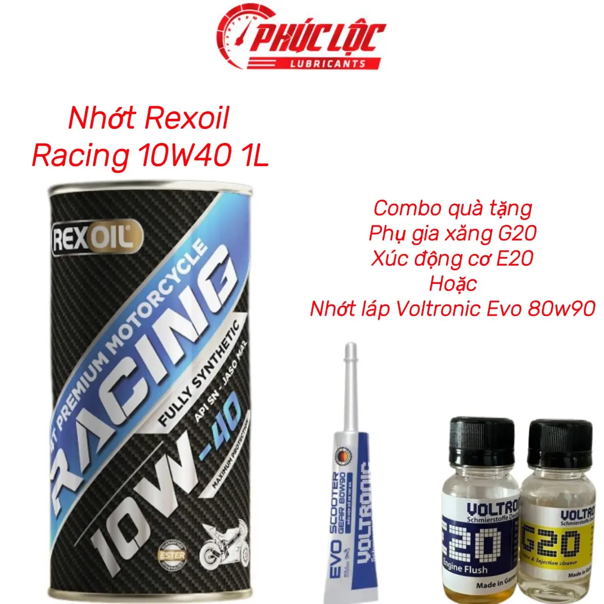 Dầu Nhớt Xe Số Và Xe Côn Tay Rexoil Racing 10W40 1L Phụ Tùng
