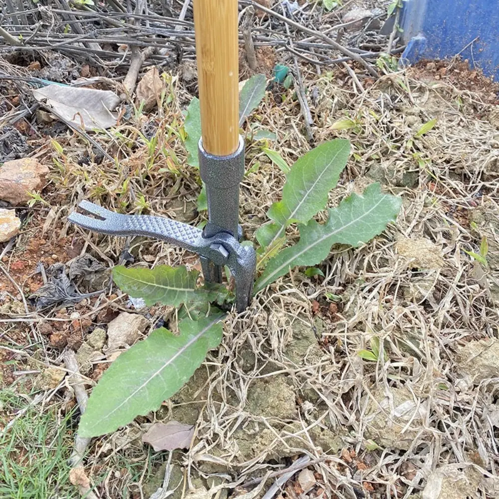 Durable Stand Up Weed Puller Tool with Long Handle Heavy-Duty Steel Weed Remover Tool Garden Hand T Detachable Weeding Artifact Lakes Rivers Sea