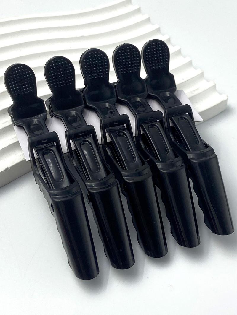 Product Introduction of 5pcs/set Women's Alligator Hair Clip, Solid Color Salon Hair Clips, Plastic Hair Clips, Daily Hairstyle for Hair Dyeing and Divisions, Barrettes 3