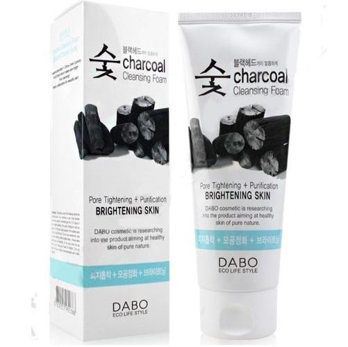 Sữa Rửa Mặt Than Hoạt Tính DABO Charcoal Cleansing Foam 150ml Hàn Quốc dành cho da dầu mụn, nhờn