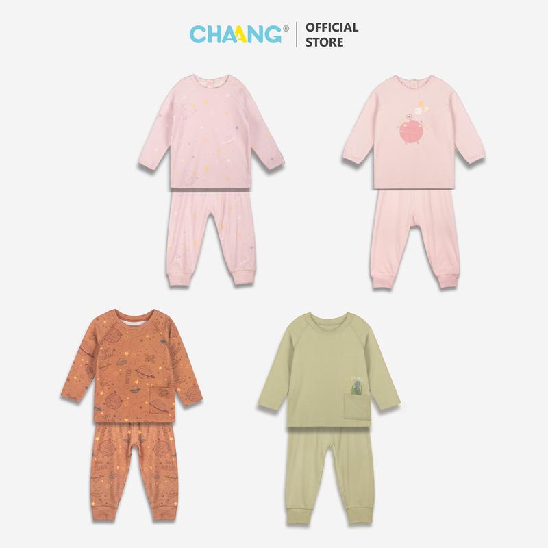 [3M-5Y] Bộ quần áo dài tay raglan Cosmos Chaang