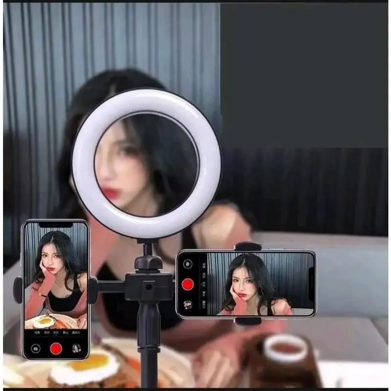 Đèn Livestream 2in1 2 đầu kẹp, có 3 chế độ màu thuận tiện dùng quay tiktok, livestream , video Phụ Kiện 2