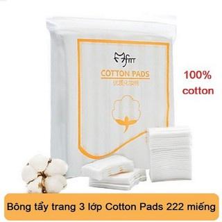 Bông tẩy trang 3 lớp Cotton Pads Túi 222 miếng