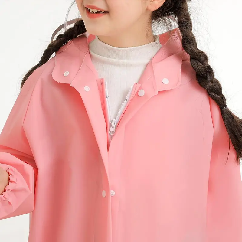 Children's Raincoats, Cartoon Animal Pattern Raincoat, Portable Mask Raincoat, Waterproof Windproof Raincoat for Boys & Girls, School Rain Gear 2