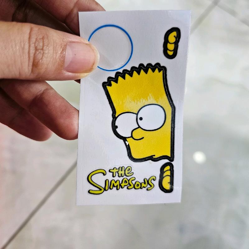 logo simpsons cao 5cm dán trang trí xe máy, biển số, điện thoại Nhãn Dán Tem
