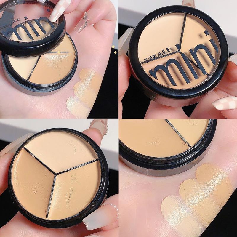 Product Introduction of 3Color Concealer Full Covers Dark Circles Acne Marks Spots Tear Furrows Concealer Cream Brighten Face Even Skin Color Foundation 6