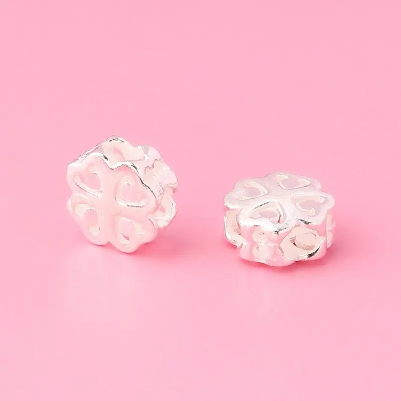 [GIÁ SỈ] BẠC 925: Charm bạc cỏ 4 lá cánh trái tim HTJEWELRY PH957 2