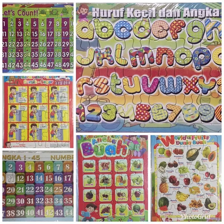 Aneka Puzzle Karton ukuran sedang 1