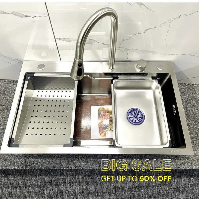 Chậu rửa bát 1 hố inox 304 kích thước 75x46cm 0