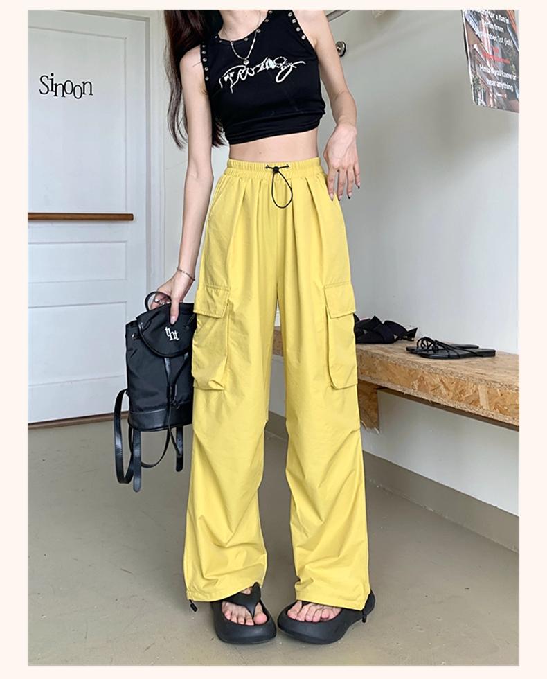 Product Introduction of Women's cargo pants women's plus size women's pants back waist wear lazy style elastic #1611 10