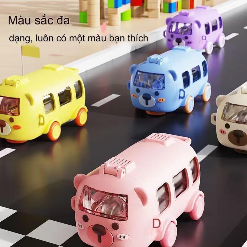 Bình Đựng Nước Hình Xe Buýt Oto Dung Tích 500ML Có Kèm Ống Hút Cho Bé Trai Và Gái, Bình Nước Cho Bé CuTe,Bình Nước Cho Học Sinh,Bình Nước Cho Bé Voi Tập Uống