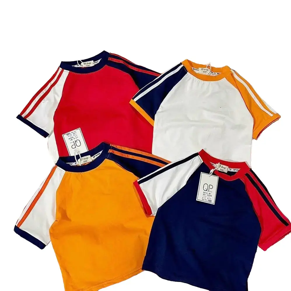 HG93 - ÁO COTTON THÊU LOGO ( LÁ , NGỰA )  PHỐI MÀU SIÊU HOTHIT SZ CHO BÉ 10-30kg Vải Cotton Baby Tee Top Nhung