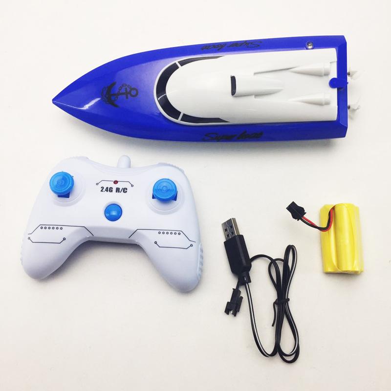 2.4G wireless remote control boat electric boat model charging high speed remote control speedboat with flashing lights children's toys 8