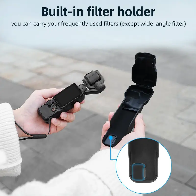 BRDRC Protective Case for DJI Pocket 3, 1 Count Anti-drop Shell, Screen Anti-scratch Flip Case, Handheld Gimbal Accessories, Camera 8
