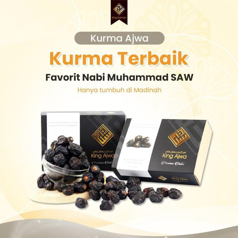 Kurma Ajwa King Salman Premium Kurma Nabi 500g 0