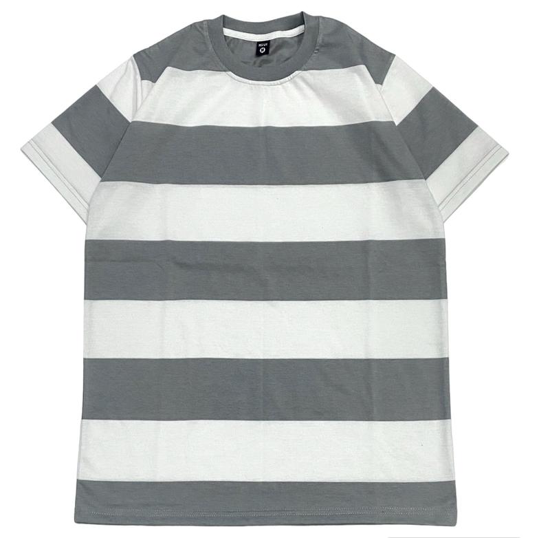 (Cotton 24s) Kaos Stripe Bahan Tebal Cotton 24s / Atasan Baju Salur Premium 0