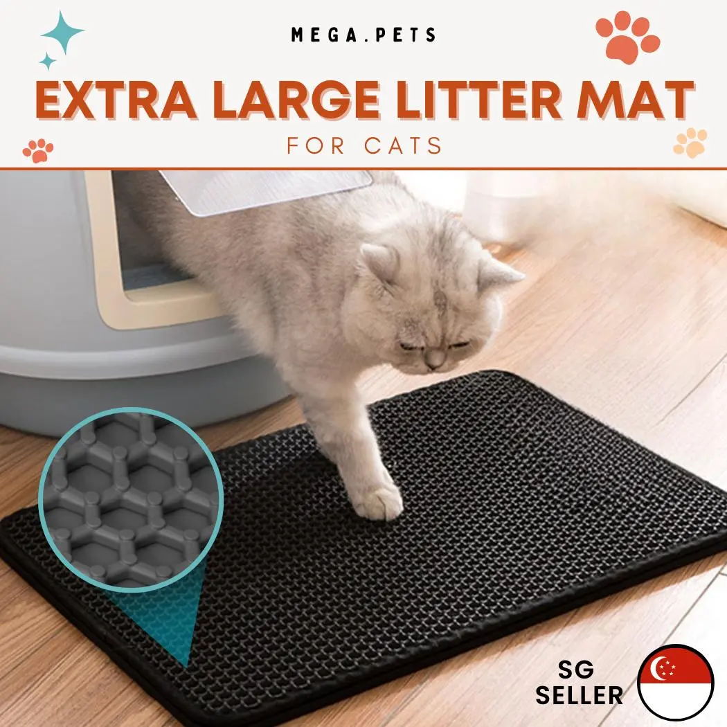 Cat litter mat extra large cats trapping feeding mats for cats box tray waterproof control silicone