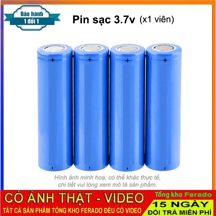 PIN SẠC 18650 3.7V 4200mAh. Cell pin 18650 Li-Ion. Dùng cho quạt MINI, tông đơ, Micro. Chế tạo pin dự phòng Dụng cụ gia đình đa chức năng nghn212114