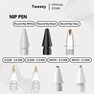 Pen Tip Replacemant Nibs Compatible For Apple Pencil Generasi 1 2 Stylus-Ver Black White Clear  Pena