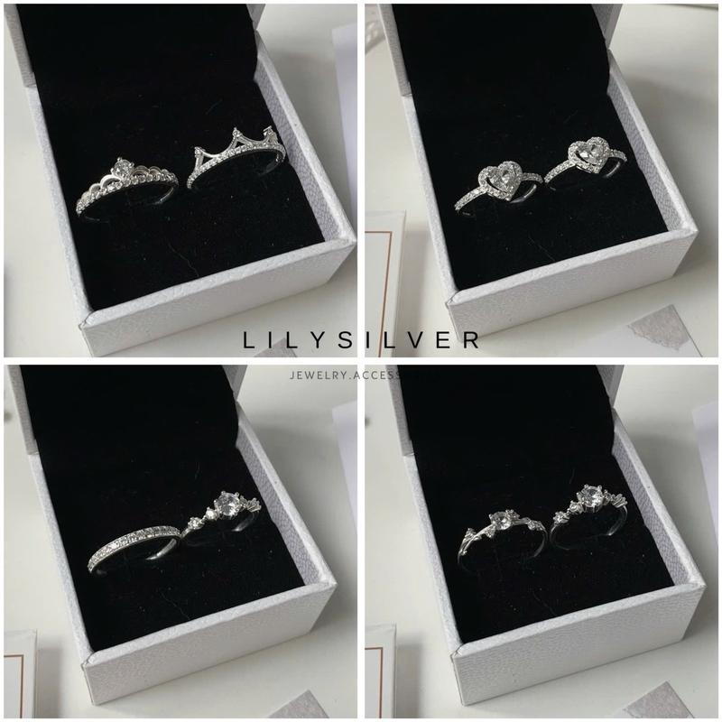 [Link tổng hợp] Nhẫn bạc đôi bạn thân đính đá chất liệu bạc ta - Lily Silver
