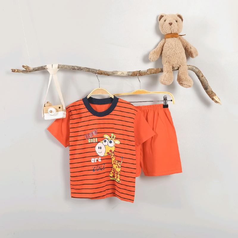 Stripi Series Setelan Tangan Pendek (3302) Fashion lucu kaosanak salur 8