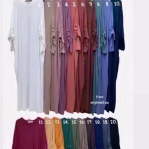 Gamis Batwing kaus import polos