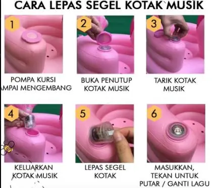 MOMMY KIDDO - (Ada Pompa Internal) Sofa Tiup Kursi Pompa Bayi Bentuk Meja 6