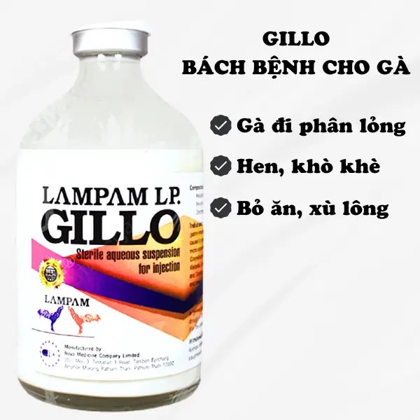 GILLO Của LAMPAM Thái Chửa Benh Cho Gà ,Khò Khè
