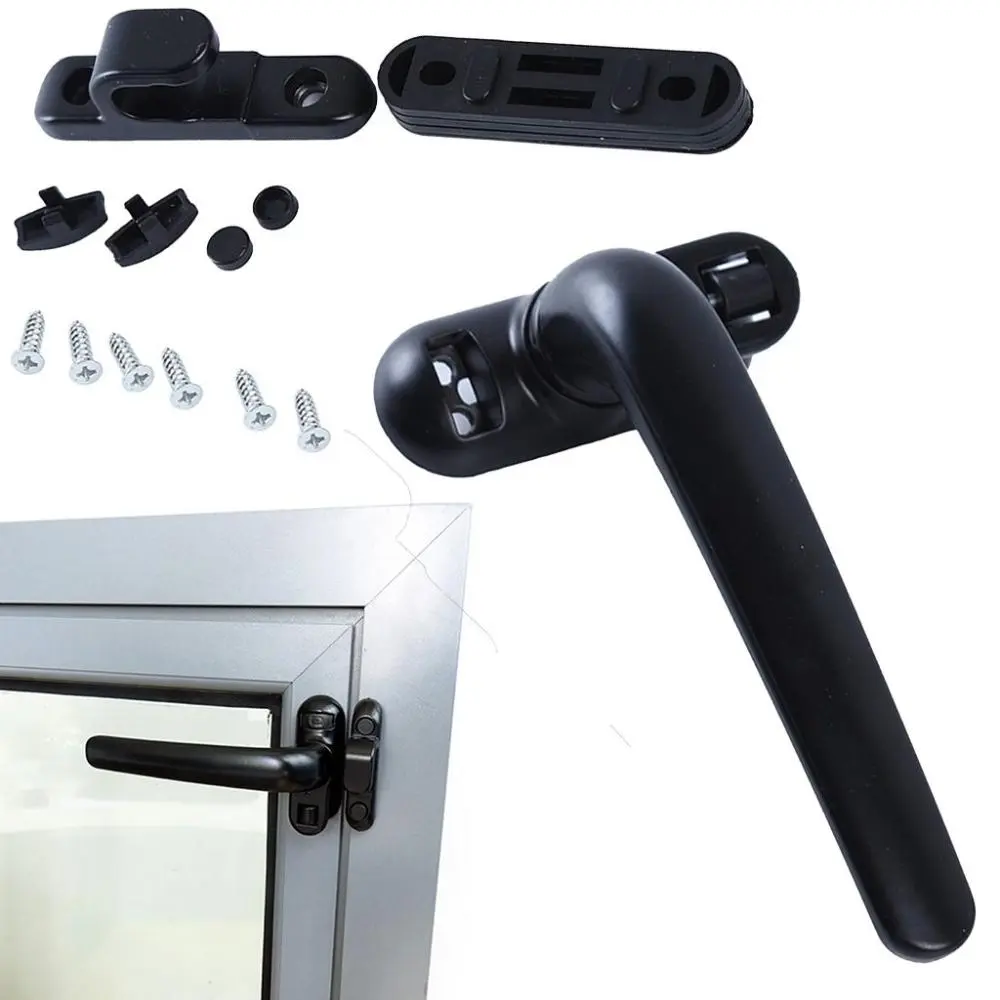 Thicken Black/White for Home Aluminium Alloy Universal Easy Installation Window Wheel Handle Window Handle Window Hardware Lock Casement
