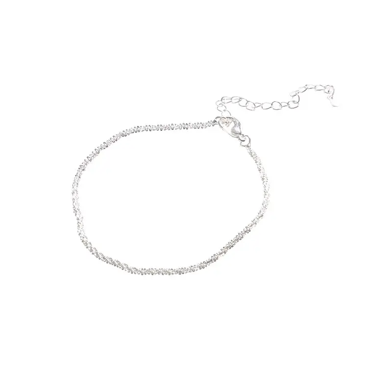 Gelang Titanium Silver Berkilau - DTA17 Gratis Emas 0