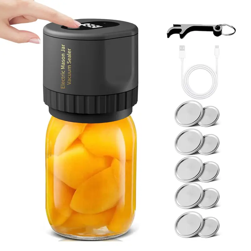 Household Automatic Jar Vacuum Sealer, 2 Counts Portable Electric Food Sealer, Vacuum Sealer Machine For Home Kitchen 1