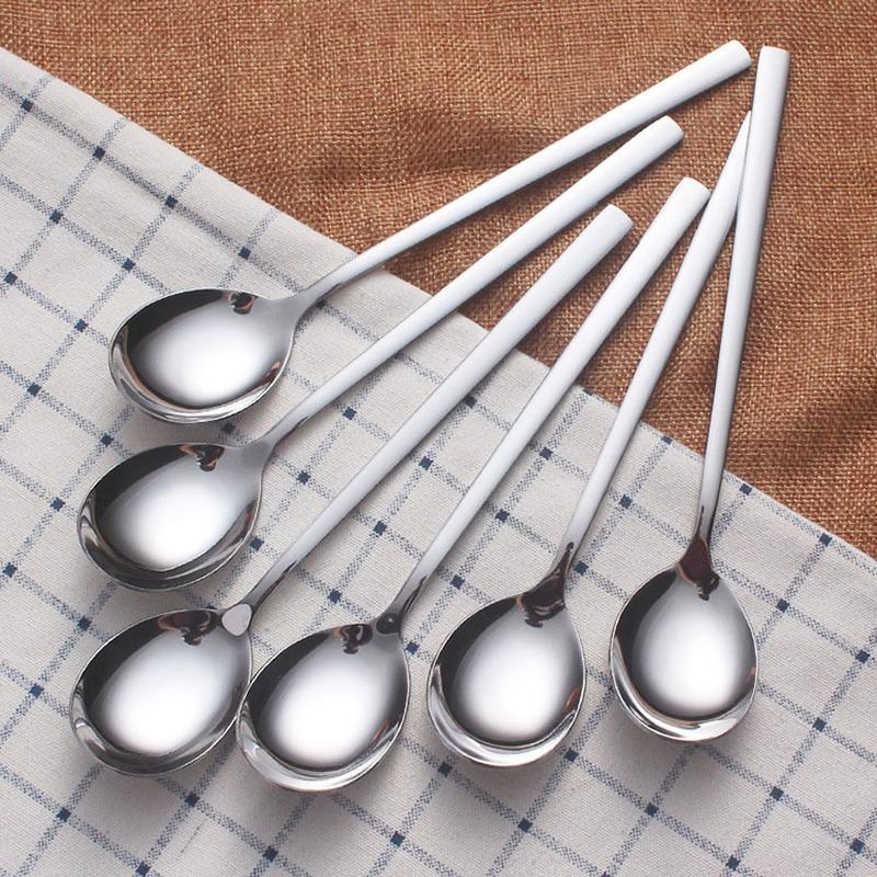 Product Introduction of 3/1Pcs Stainless Steel Cutlery Long Handle Spoon Fork Tea Coffee Rice Scoops Dumpling Porridge Soup Spoon Restaurant Kitchen Tableware 20