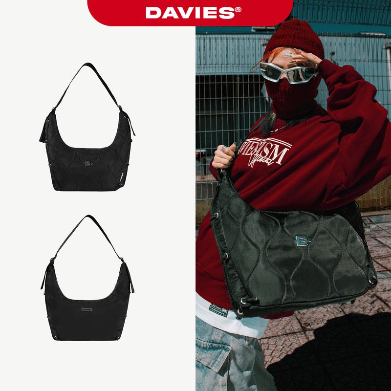 Túi đeo chéo đựng laptop nam nữ vải dù màu đen hai mặt Air Bag local brand Davies I D-B53