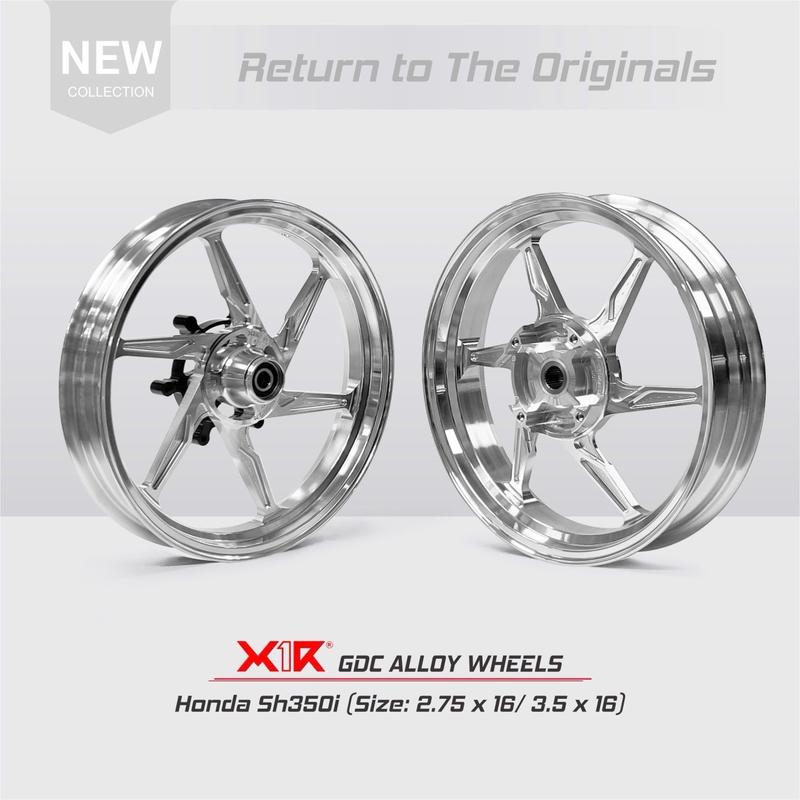 Mâm CNC x1r Sh350i SHVN SH150 SH160 SH2020-2024-Mâm 611 X1r - bản 2.5/2.75 16in_ phụ kiện thay thế vành Phụ Tùng