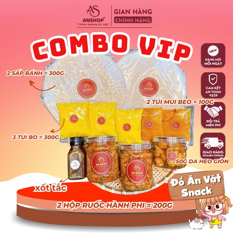 [COMBO VIP 10 MÓN ] AN SHOP BÁNH TRÁNG PHƠI SƯƠNG (Đồ ăn vặt Snacks) bánh tráng 9 vị     bơ