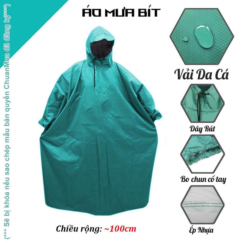 Áo Mưa BÍT Da Cá Form Rộng 1 Người Mặc Chống Thấm Tuyệt Đối Siêu Bền ( Áo Mưa Chui Nhiều Màu Sắc Hàng Xưởng Cao Cấp )