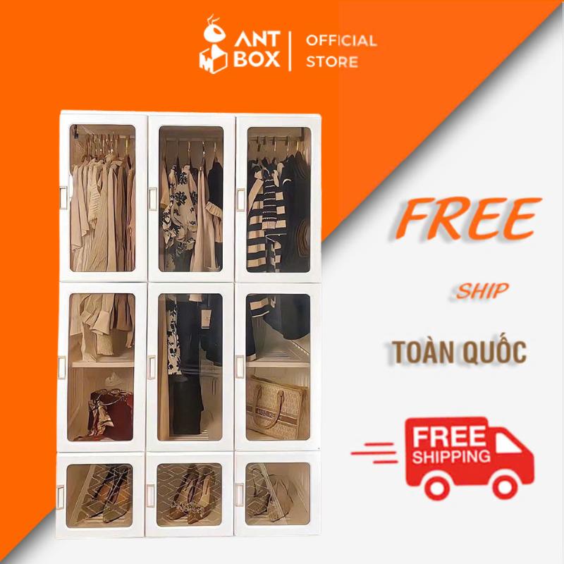 Tủ Đựng Túi Xách, Tủ Nhựa Đựng Đồ Gấp Gọn Đa Năng, Kệ Để Đồ Thông Minh,Cửa Nam Châm Hút Hiện Đại, Bảo Hành 24 Tháng, Giá Để Gia Đình tủ  quần  áo  gấp  gọn  antbox