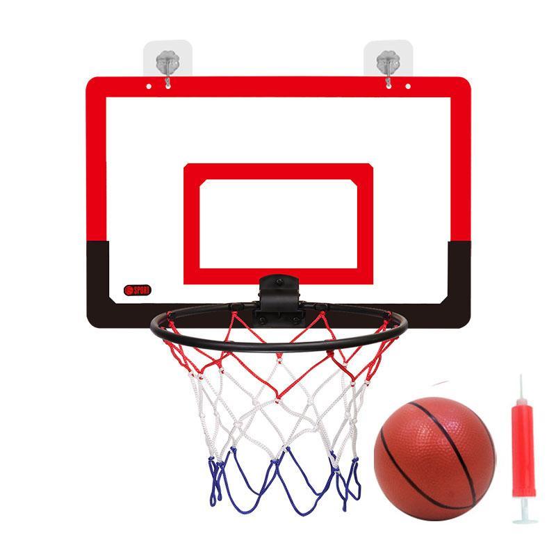 Indoor Basketball Frame Set, Wall Mounted Basketball Backboard with Training Basketball, Home Gym Basketball Training Set 1