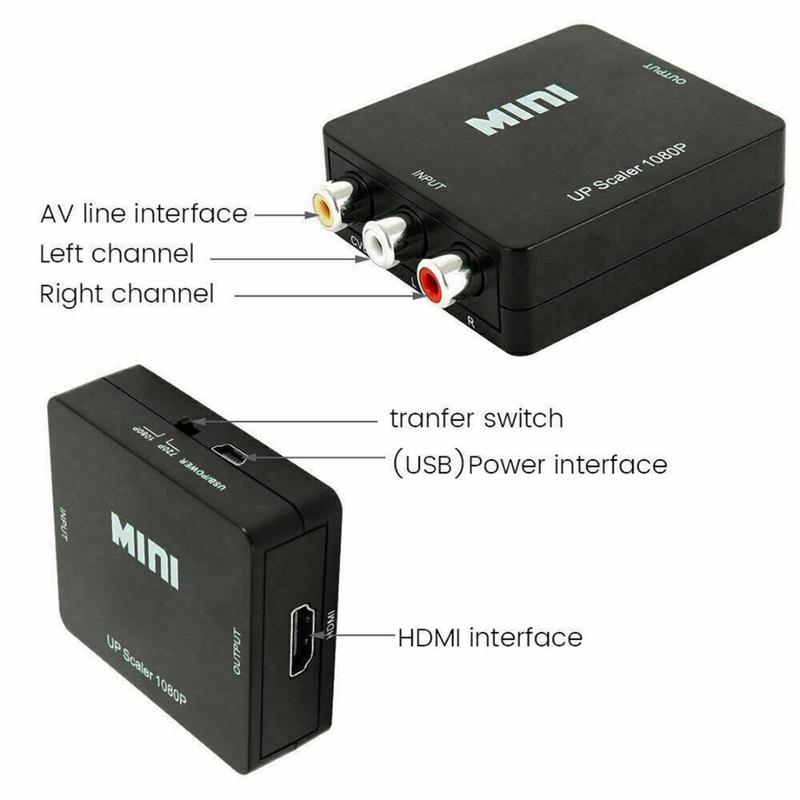 Product Introduction of Bộ chuyển đổi AV sang HDMI, 1 bộ, Hỗ trợ đầu ra độ nét cao 1080p hoặc 720p, Không cần cài đặt trình điều khiển, Cầm Tay, linh hoạt, cắm và chạy Phụ Kiện 110