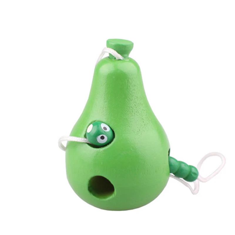 Product Introduction of Montessori Educational Toys Fun Wooden Toys Bugs Eating Fruit Apple Pear Early Education Teaching Aid Toys Gift 13