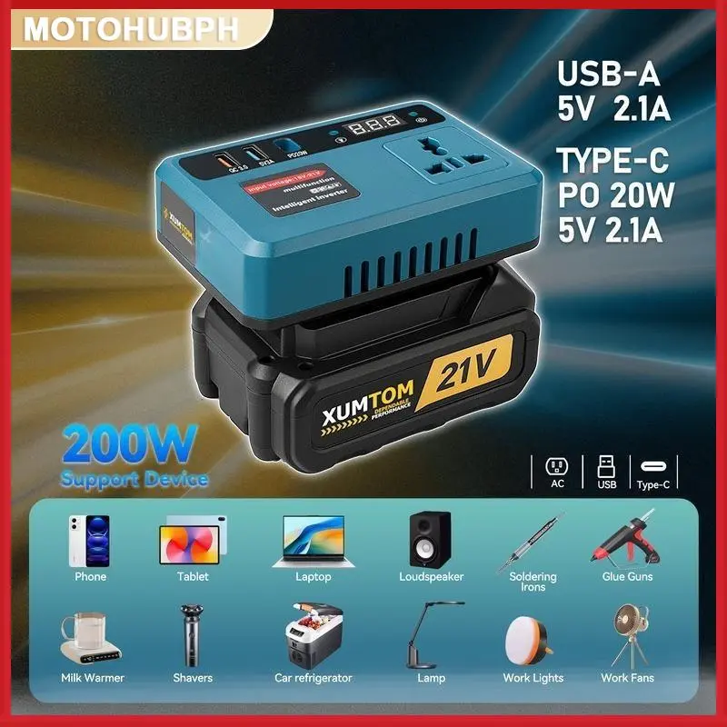21V Portable Mini Intelligent Inverter Power Converter Power Station ...