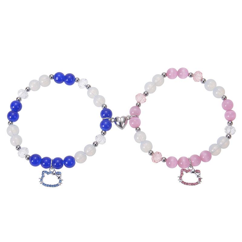 Product Introduction of spiderman bracelet, gwen and miles couple bracelet, love heart magnetic 9