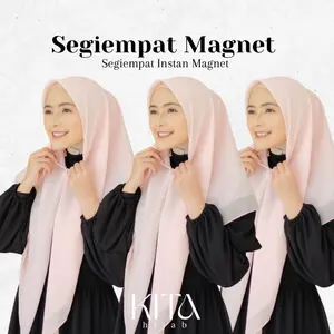Hijab Segiempat Instan Magnetic Pollycotton | Jilbab Segi empat instan terbaru Anti Ribet