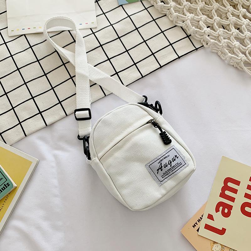 Product Introduction of Women's Mini Canvas Messenger Bag Korean Japanese Cute Street Style Crossbody Tote Bag with Zipper Closure Adjustable Strap for Daily Commuting Shopping Lightweight Durable Design 6