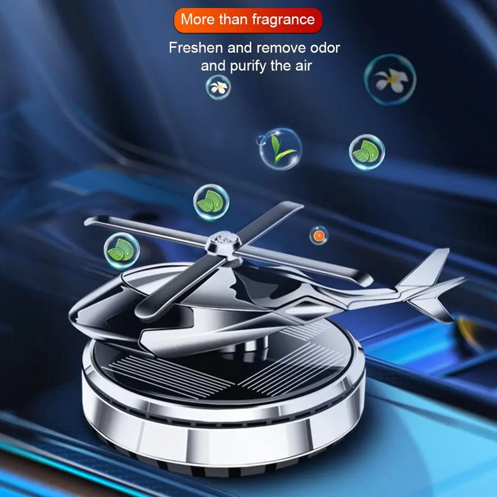 Car freshener Solar power car perfume plane Car air freshener Car Decoration Aromatherapy Alloy Airplane Styling To smell remove Solar Energy Perfume Diffuser